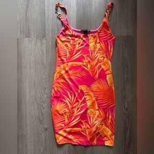Tropical Pink and Orange Dress